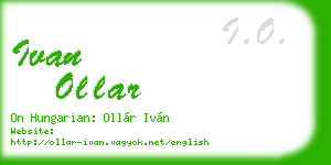 ivan ollar business card