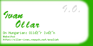 ivan ollar business card